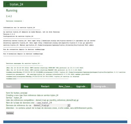 Paramétrage des actions sur les services Paramétrage des actions sur les services