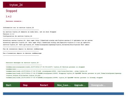 Service automatique arrêté Service automatique arrêté